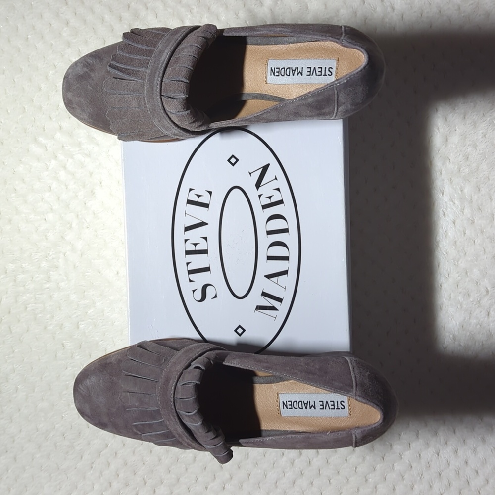 Steve Madden Gray Fringe Heels - Picture 8 of 8